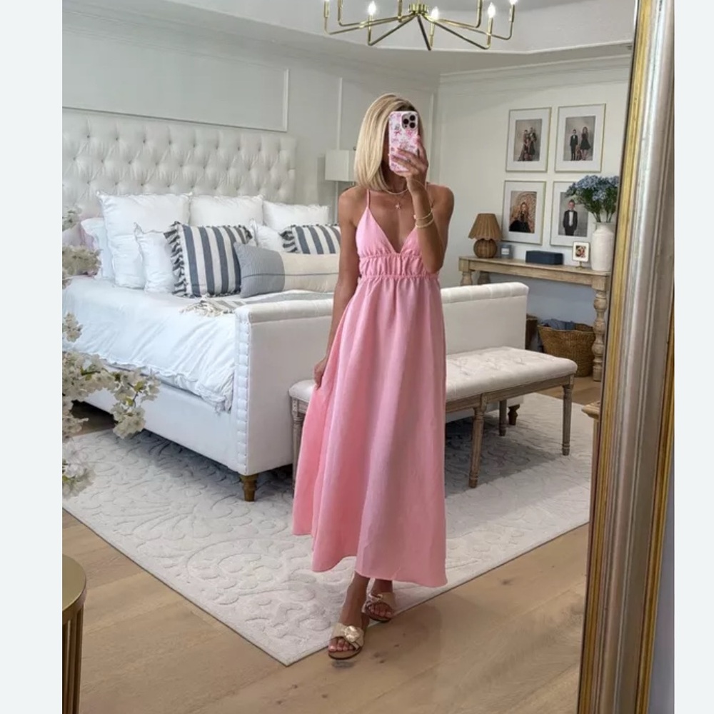 Zara midi dress baby pink 🌸